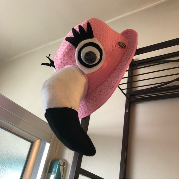 Hana Light Mesh Pink Fedora Style Flamingo Hat - Picture 9 of 10